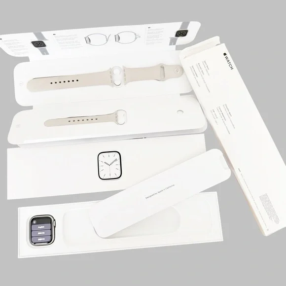 Apple Watch Series 7 41mm Sil Stainless Star - Picture 2 of 10